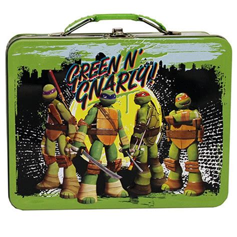 small ninja turtle metal box|TMNT Metal Lunch Box Small Teenage Mutant Ninja Turtles.